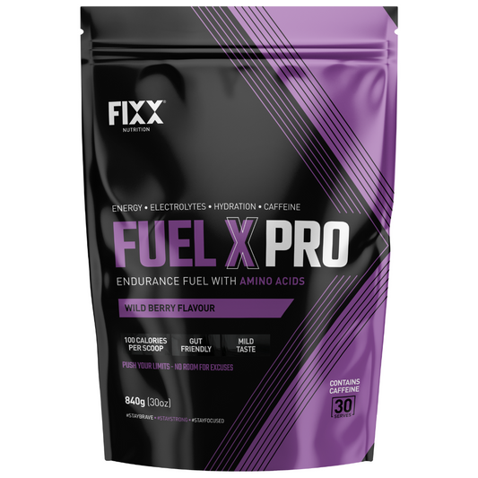 FIXX Fuel X Pro - Wild-Berry (caffeinated) 30 Scoop Bulk Bag