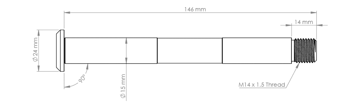 Burgtec Fork Axle - Fox Pre 2021 (Non-Boost)