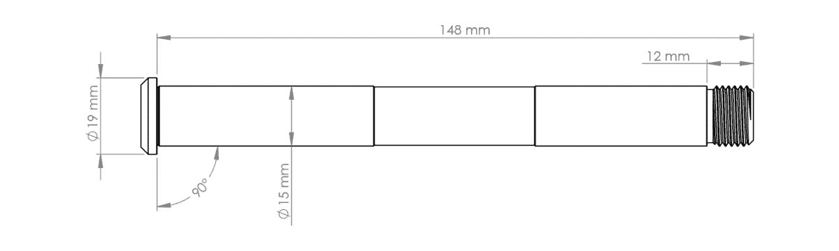 Burgtec Fork Axle - Rockshox Non-Boost