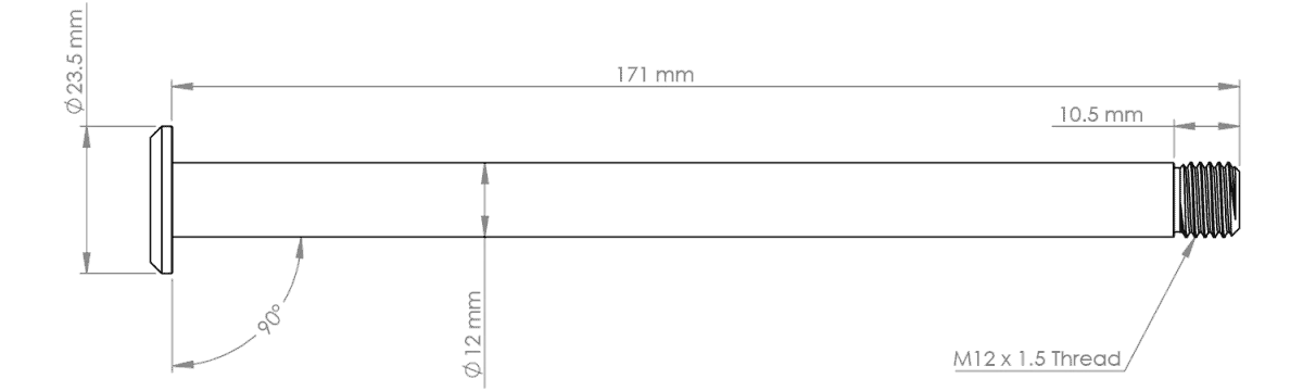 Burgtec Rear Axle - Evil (12 x 170mm)