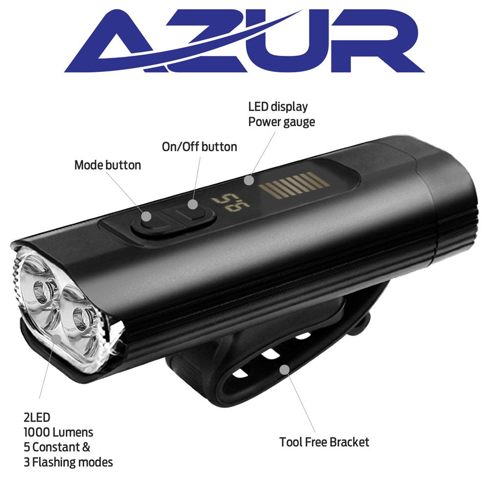 Azur Crux with power bank - 1000 Lumens