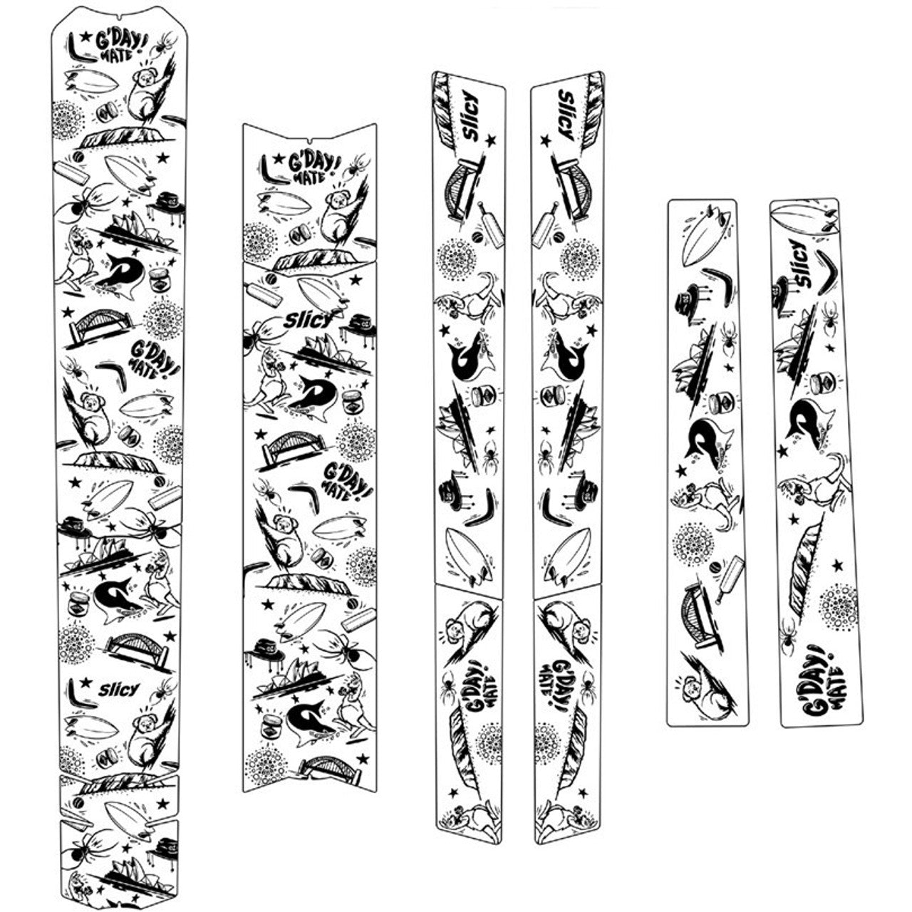 Slicy Sublimistick Bike Protection kit - Aussie Black