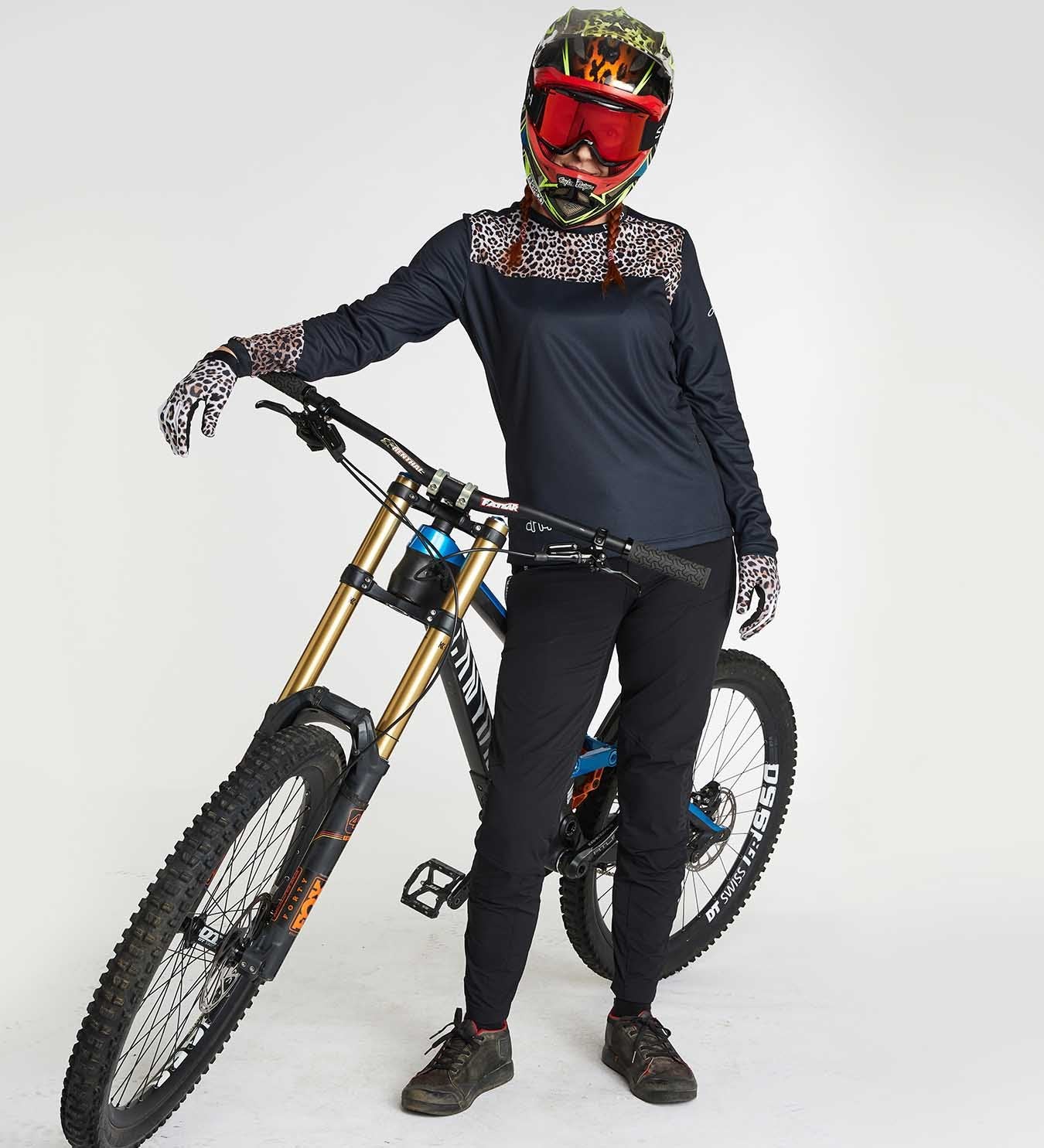 DHaRCO Ladies Long Sleeve Gravity Jersey - Leopard