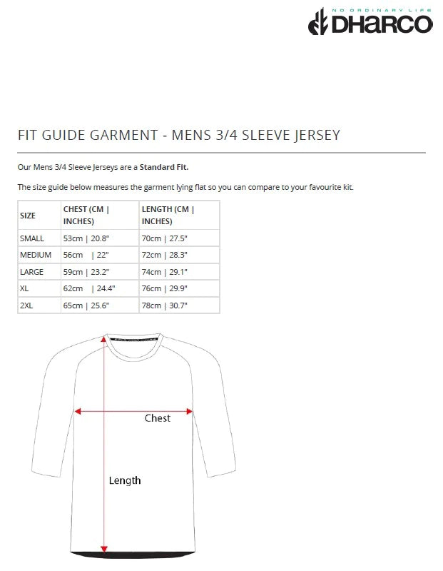 DHaRCO Mens 3/4 Sleeve Jersey - Slaughtermelon