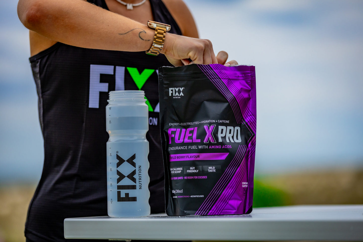 FIXX Fuel X Pro - Wild-Berry (caffeinated) 30 Scoop Bulk Bag