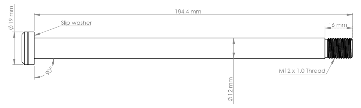 Burgtec Rear Axle - Trek (12 x 184.5mm)