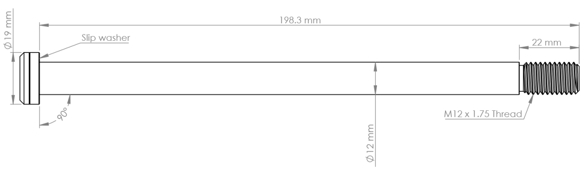 Burgtec Rear Axle - Trek (12 x 198.5mm)