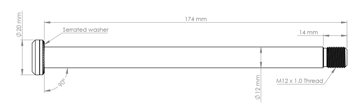 Burgtec Rear Axle - Yeti (12 x 174mm)