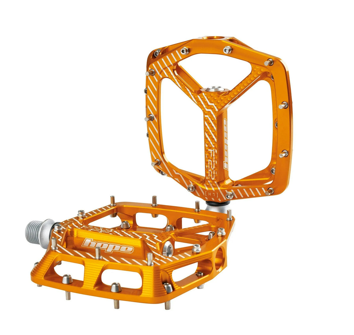 Hope F22 Flat Pedals in Orange
