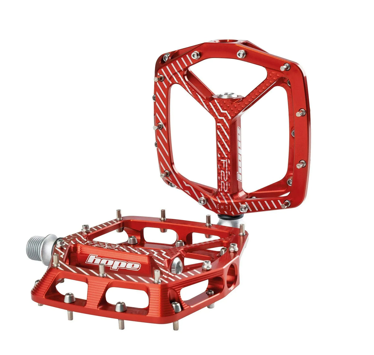 Hope F22 Flat Pedals in Red