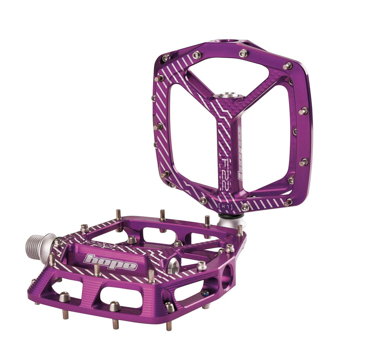 Hope F22 Flat Pedals in Purple