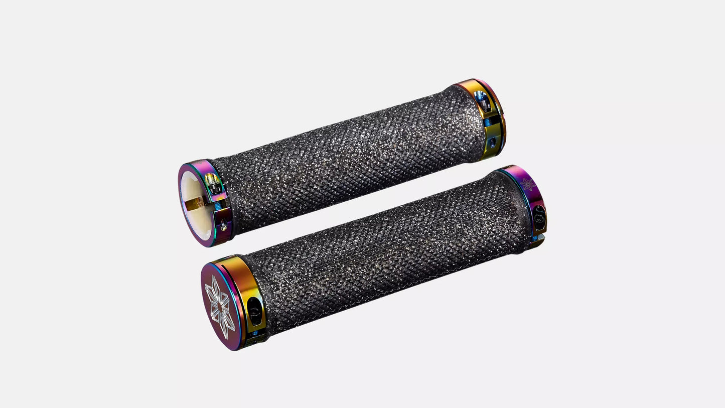 Supacaz Diamond Kush Grips - Oil Slick