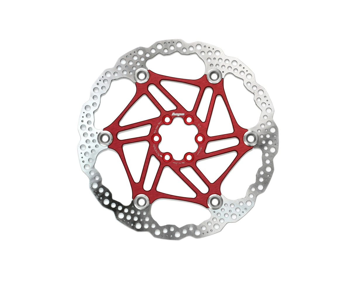 Hope floating disc rotor in Red