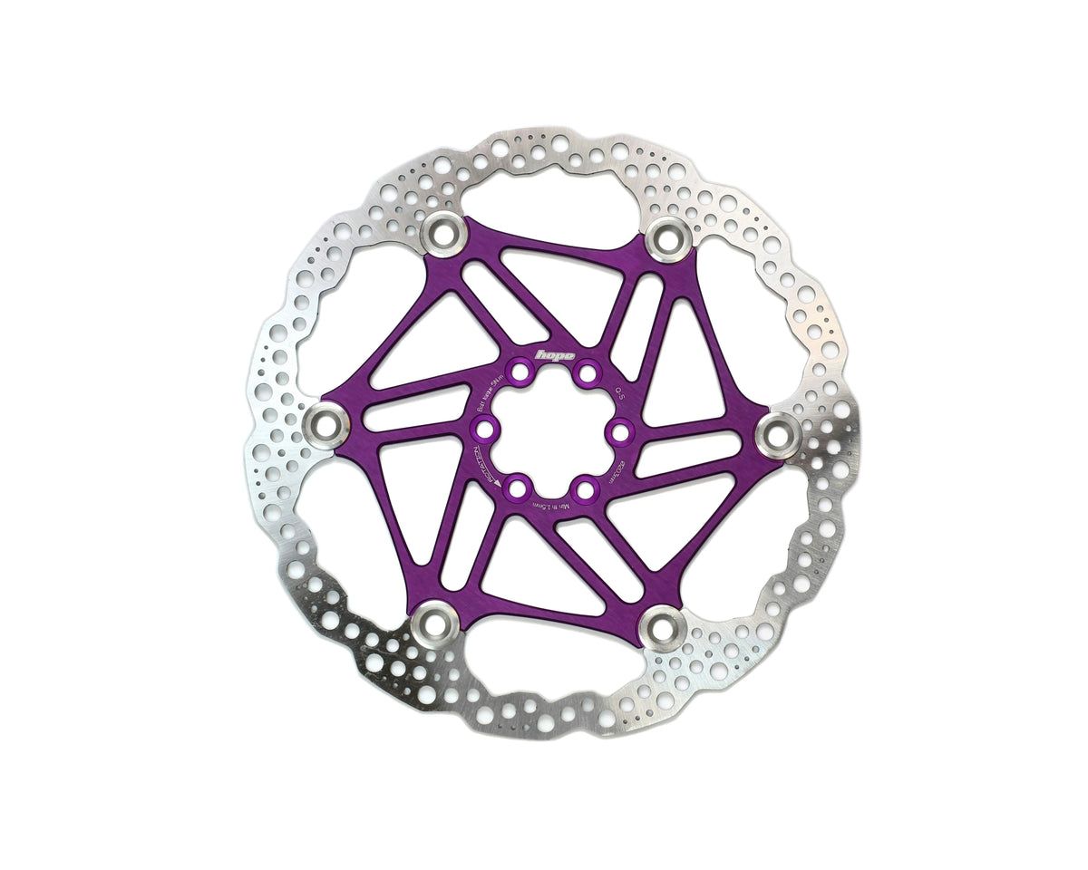 Hope floating disc rotor in Purple