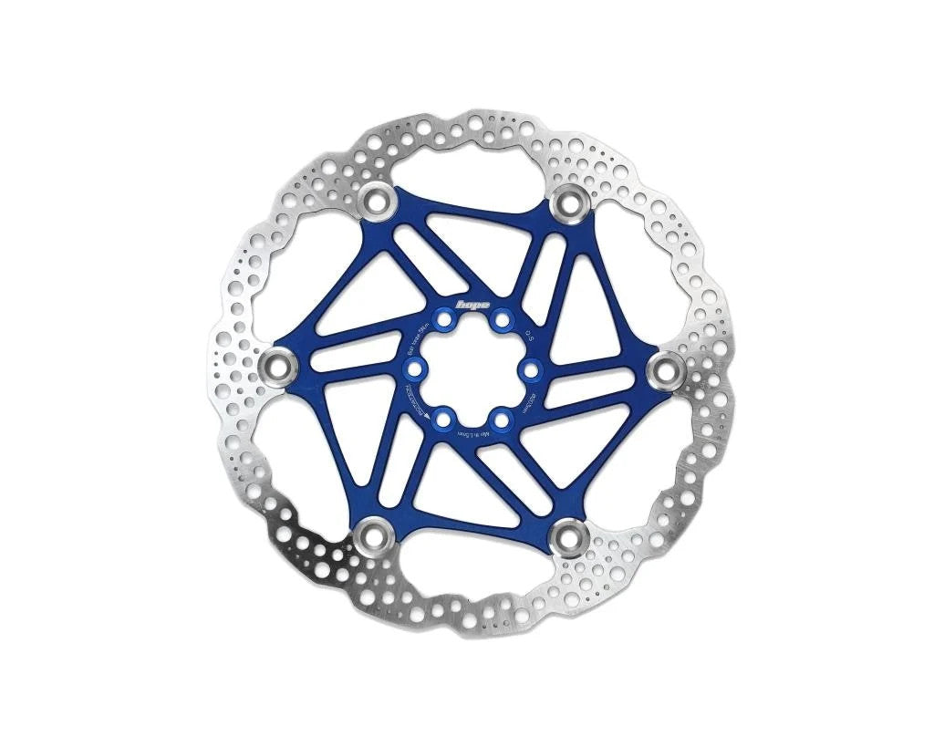 Hope floating disc rotor in Blue