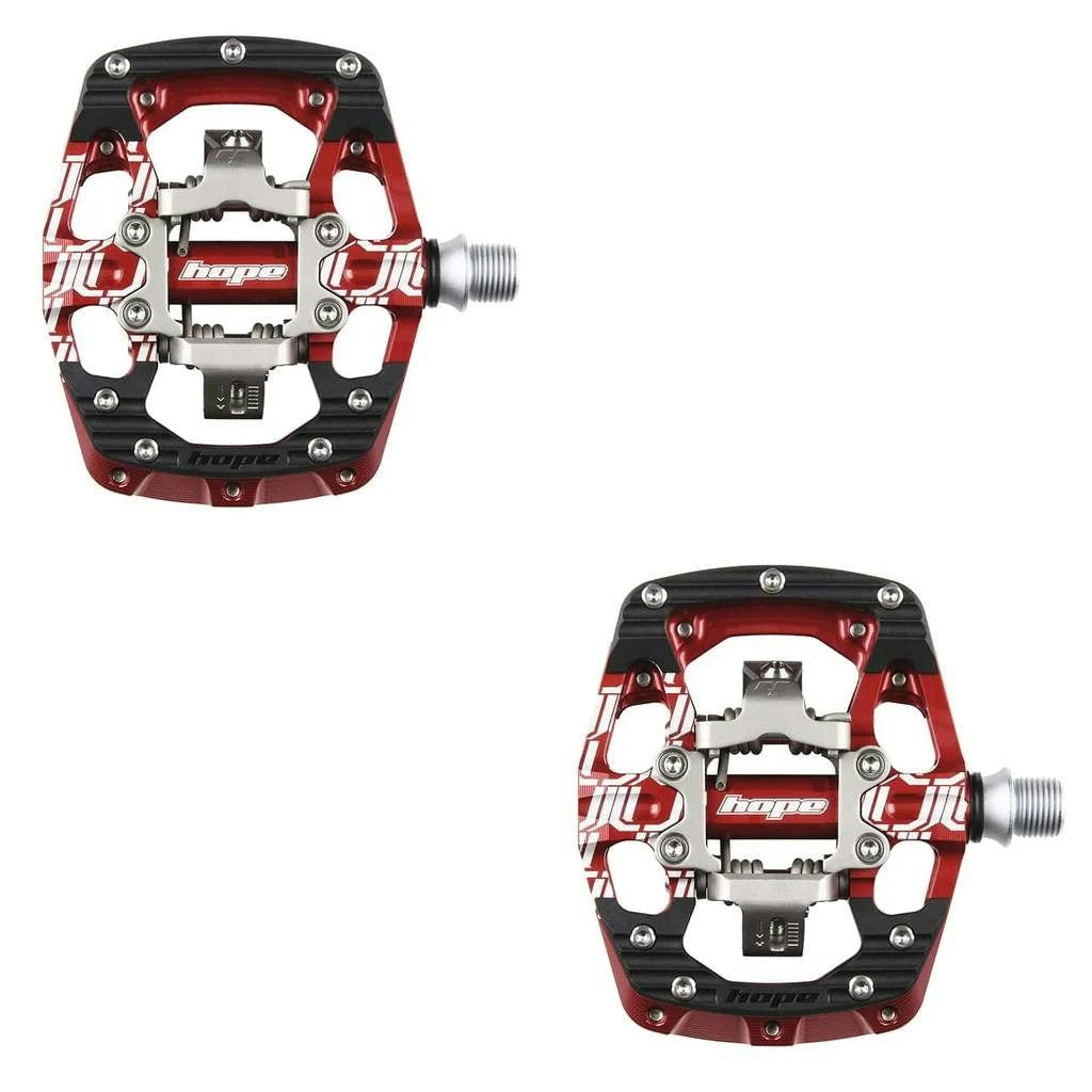 Hope Union Gravity Pedals in Red