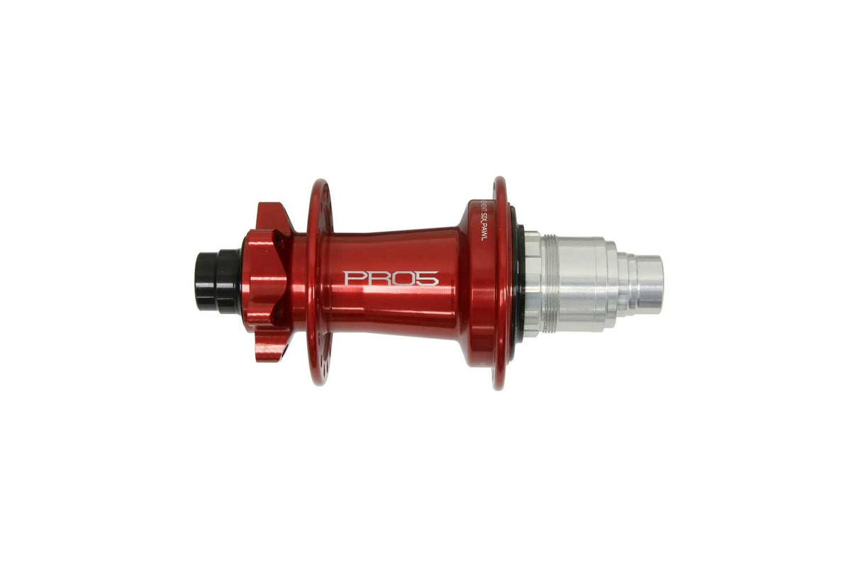 Hope PRO 5 6 Bolt rear hub in Red with SRAM XD freehub