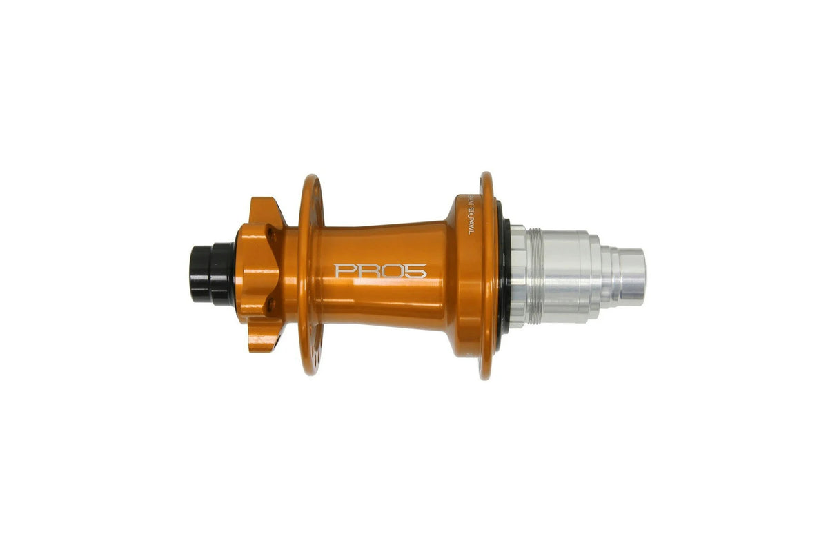 Hope PRO 5 6 Bolt rear hub in Orange with SRAM XD freehub