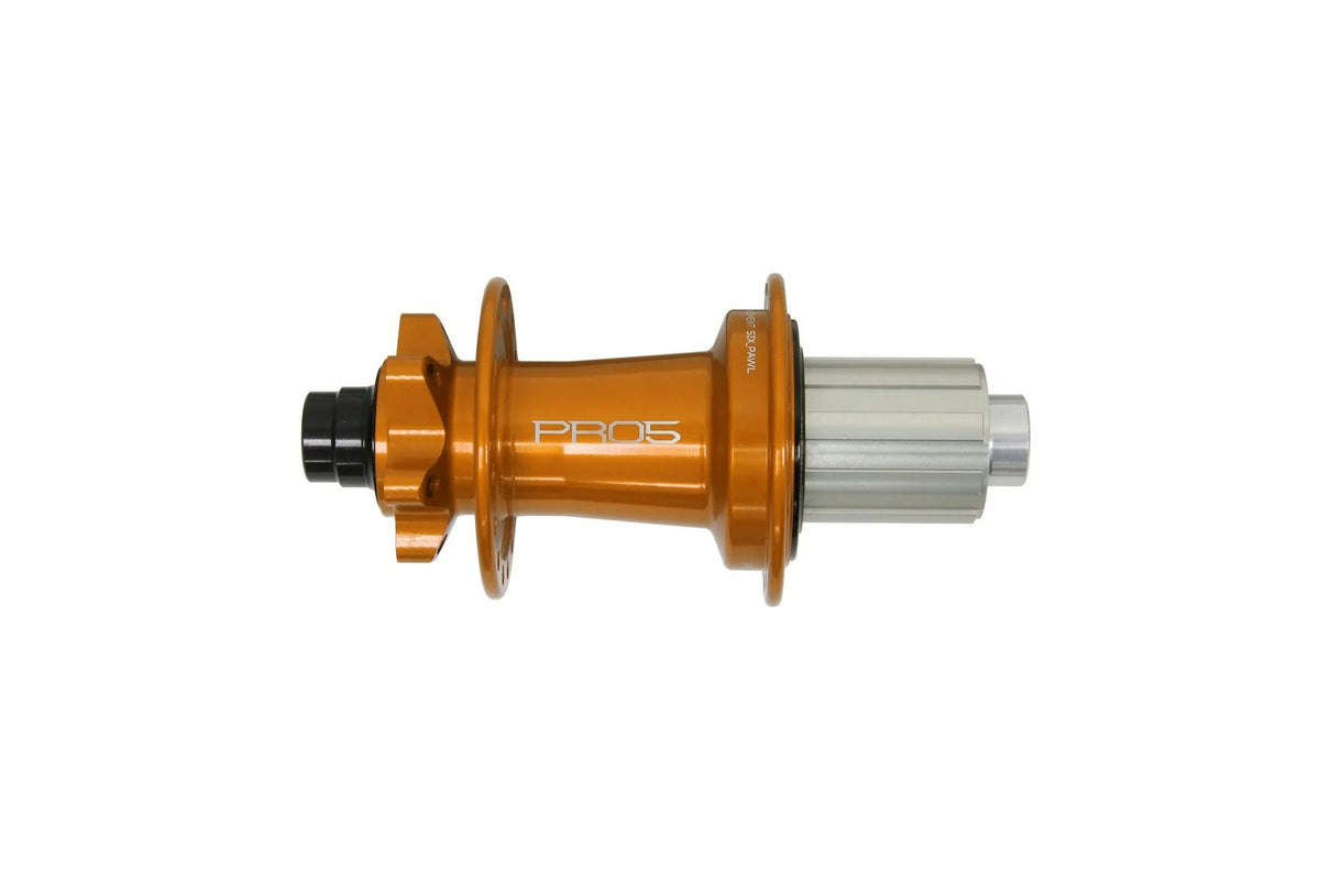 Hope PRO 5 6 Bolt rear hub in Orange with Shimano HG freehub