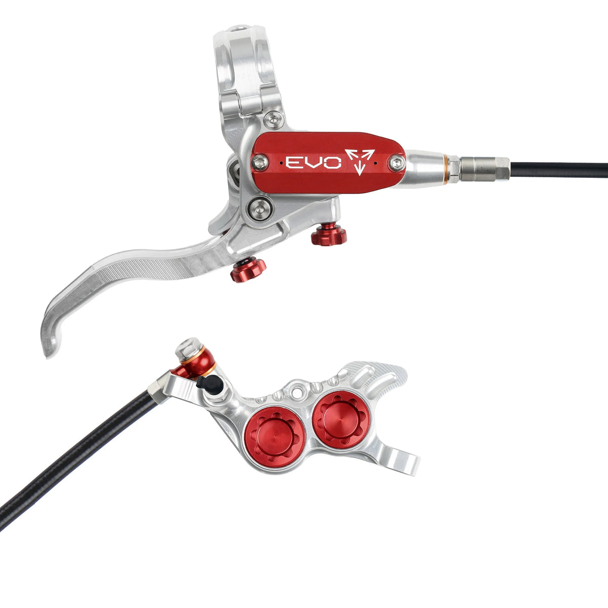 Hope Tech Evo GR4 brake in Silver/Red