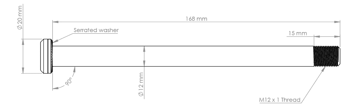 Burgtec Rear Axle - Santa Cruz (12 x 168.5mm)
