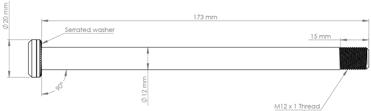 Burgtec Rear Axle - Santa Cruz (12 x 173.7mm)