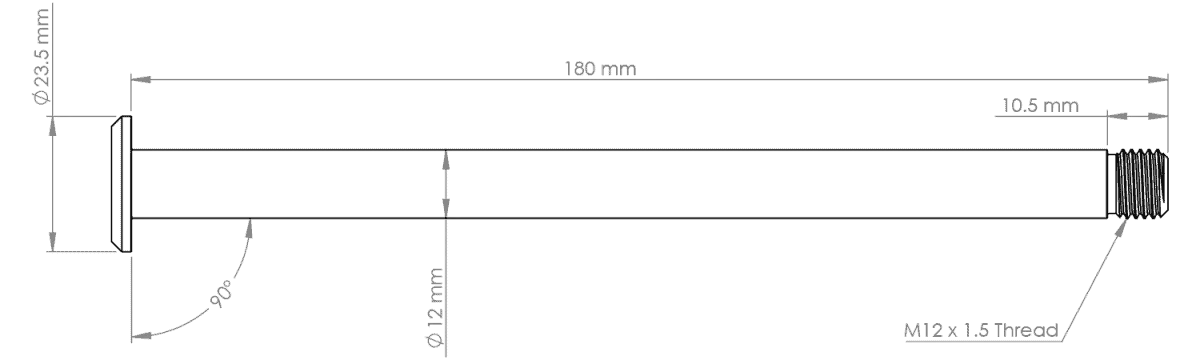 Burgtec Rear Axle - Evil (12 x 180mm)