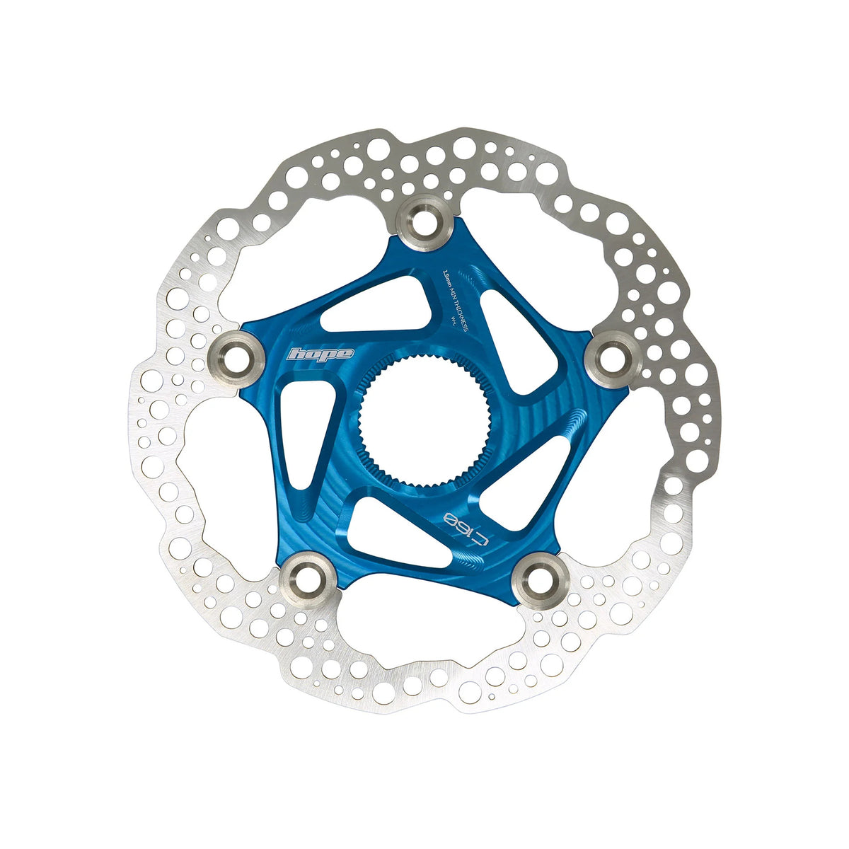 Hope floating Centre Lock disc rotor in Blue