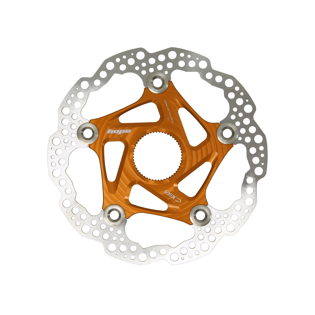 Hope floating Centre Lock disc rotor in Orange