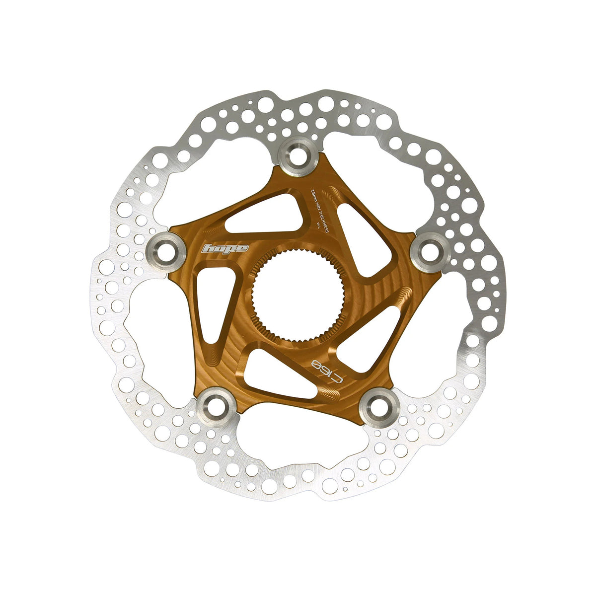 Hope floating Centre Lock disc rotor in Bronze
