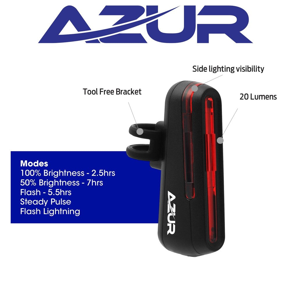Azur Vampire Rear Light - 20 Lumens