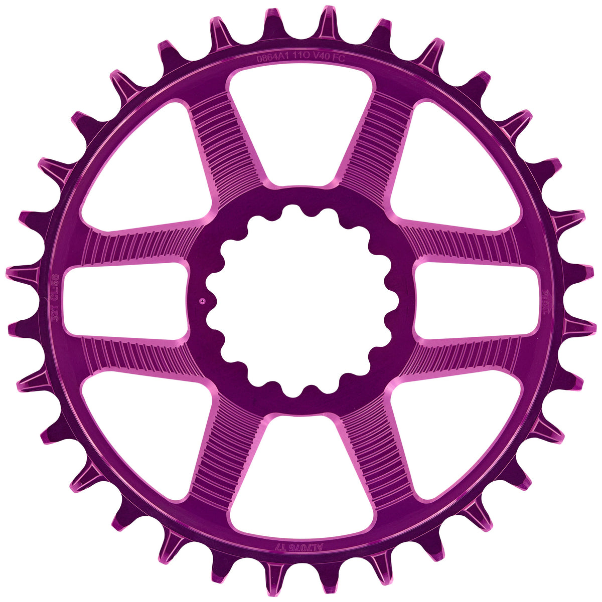 e*thirteen Helix Race direct mount chainring in Eggplant
