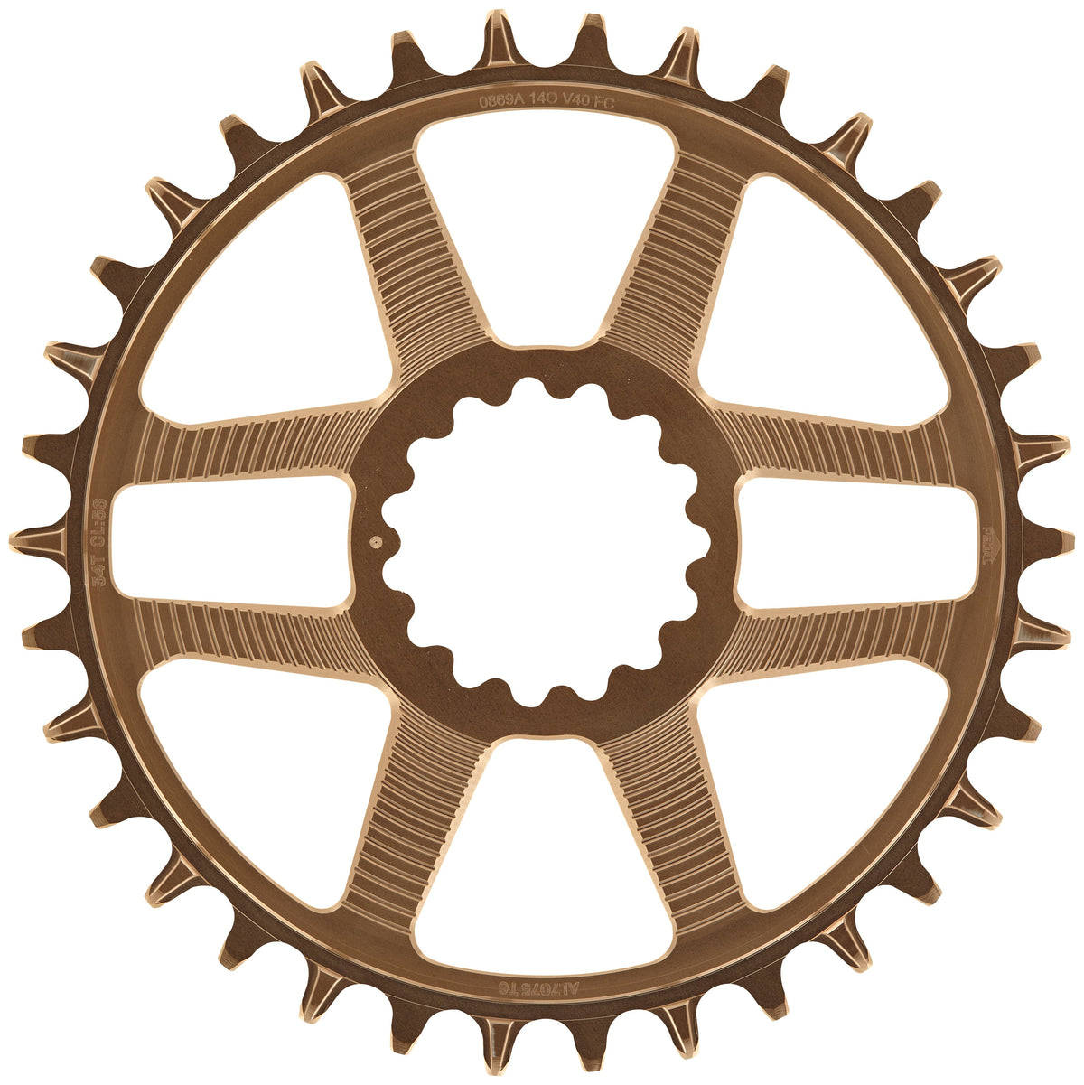 e*thirteen Helix Race direct mount chainring in Bronze