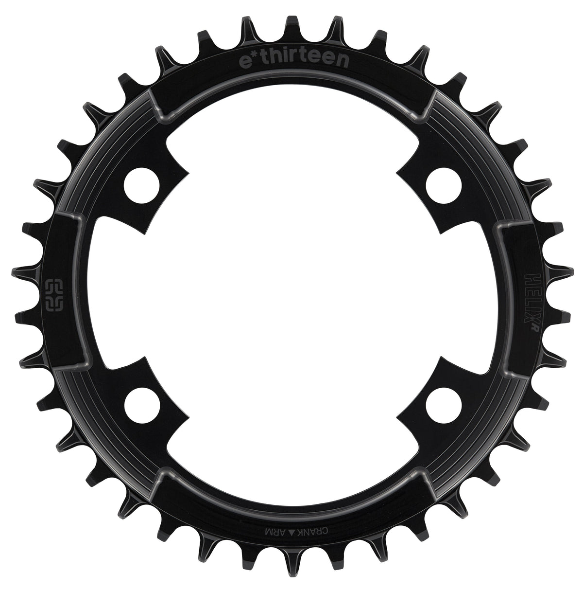 e*thirteen Helix Race 107 BCD gravel chainring in Black