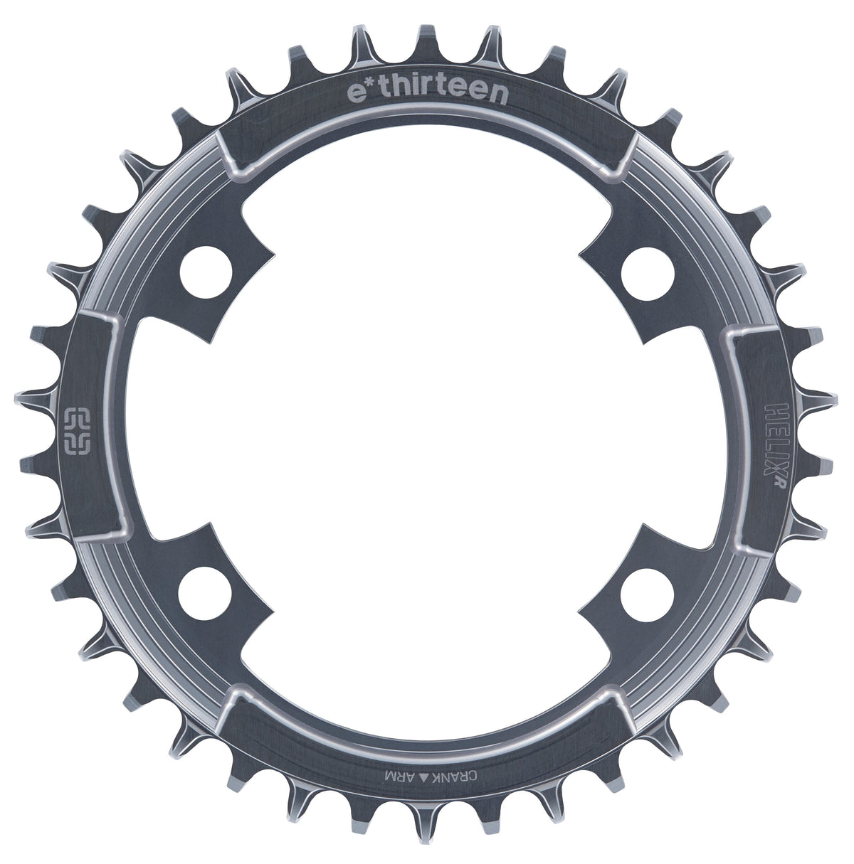 e*thirteen Helix Race 107 BCD gravel chainring in Grey