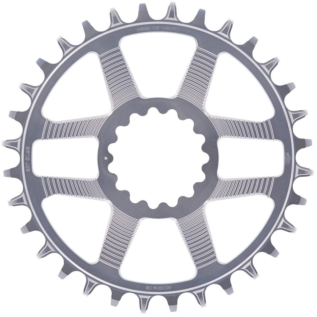 e*thirteen Helix Race direct mount chainring in Silver
