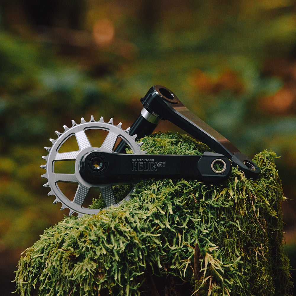 e*thirteen Helix Race GR cranks on a bike