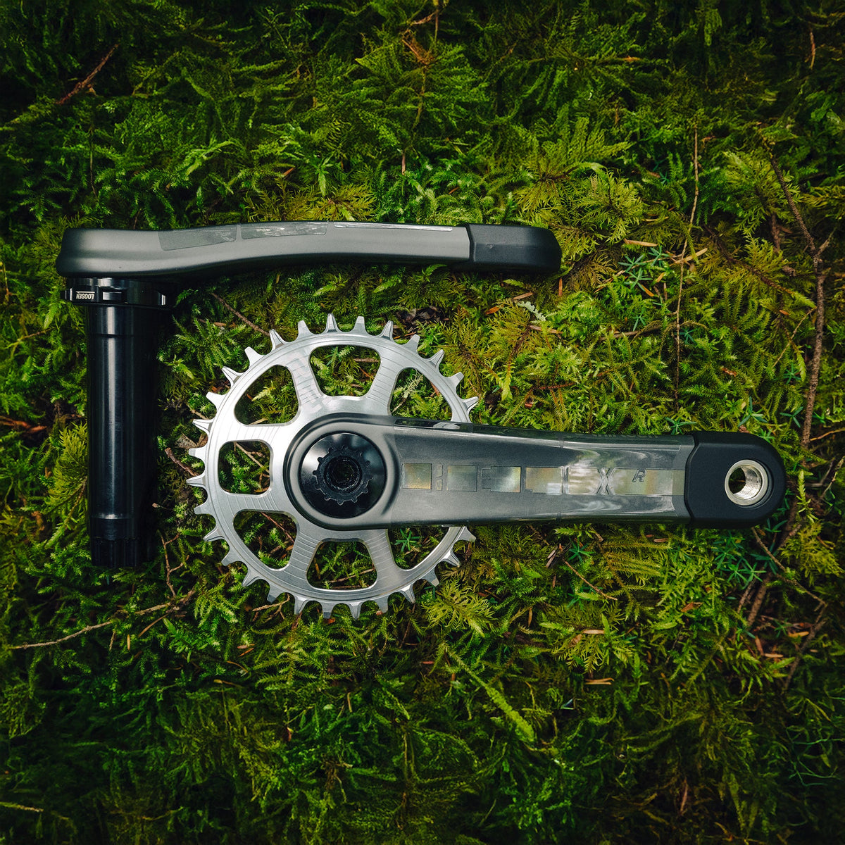 e*thirteen Helix Race carbon cranks on a bike