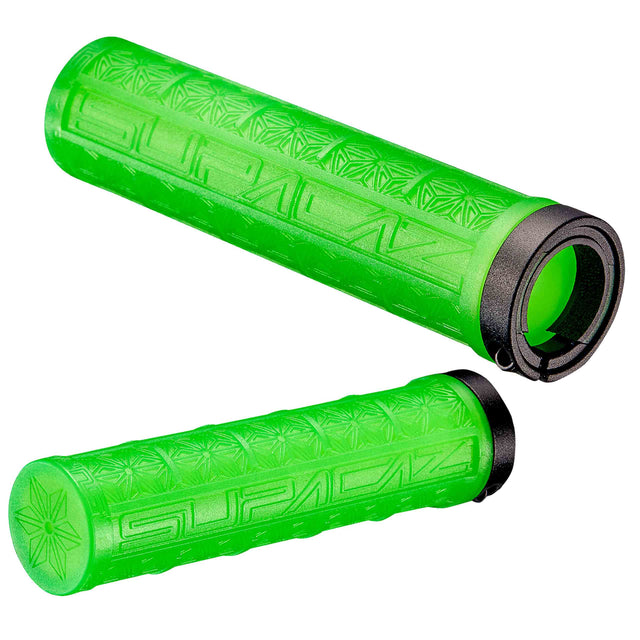 Supacaz Grizips Lock-On Grips in Neon Green