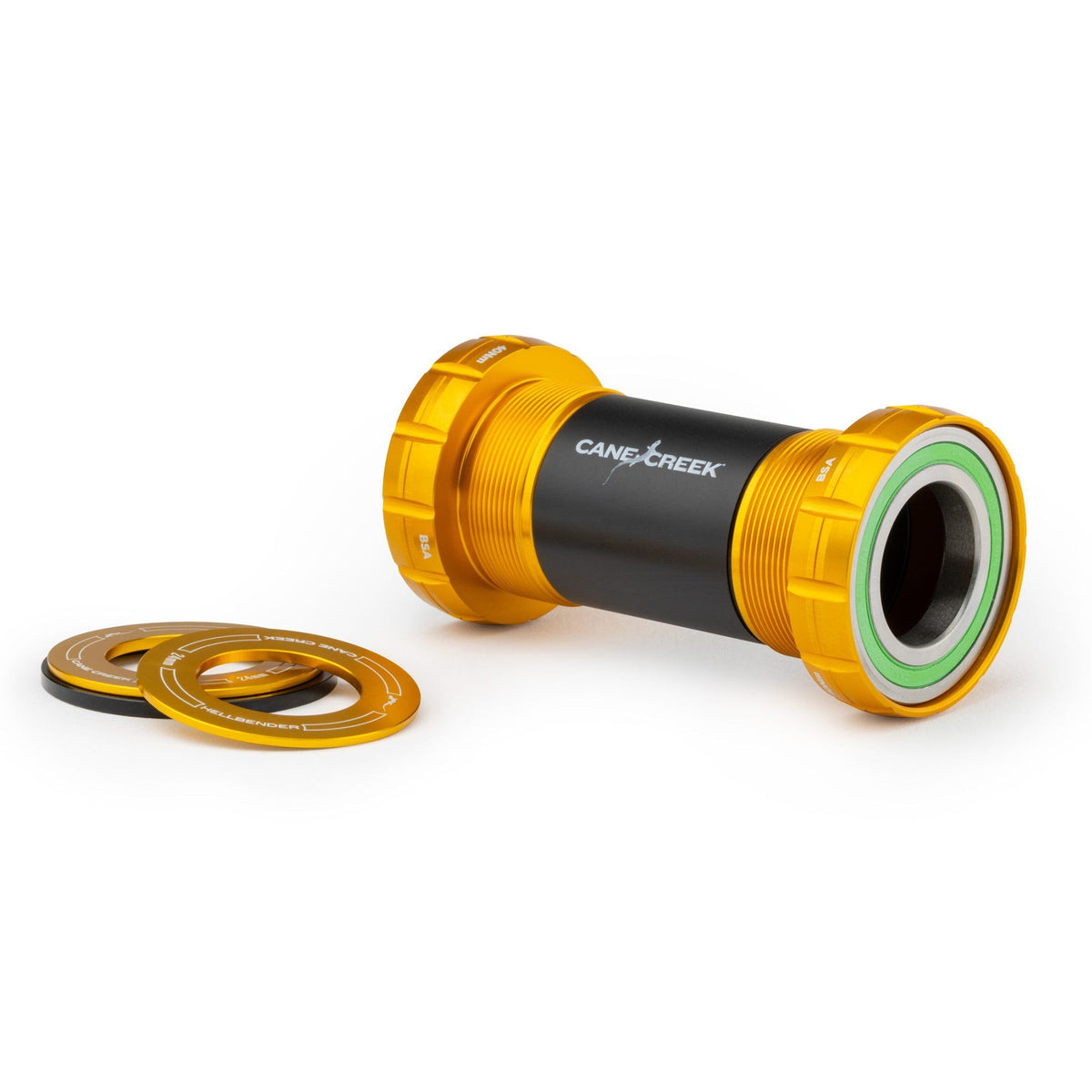 Cane Creek Hellbender 70 Bottom Bracket in BSA threaded (68/73mm), 24mm (Shimano), Gold