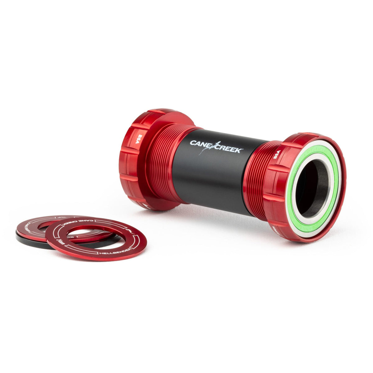 Cane Creek Hellbender 70 Bottom Bracket in BSA threaded (68/73mm), 24mm (Shimano), Red