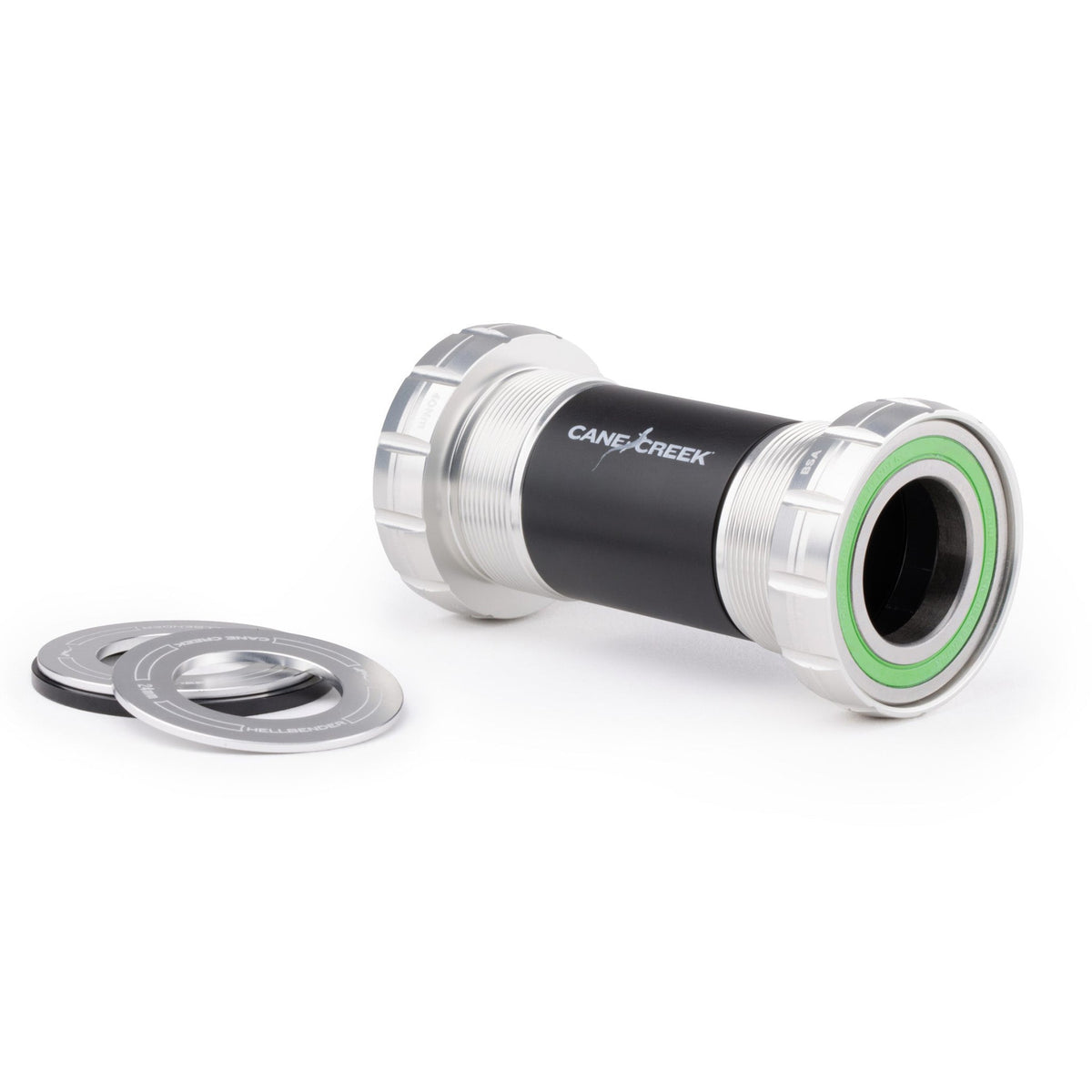 Cane Creek Hellbender 70 Bottom Bracket in BSA threaded (68/73mm), 24mm (Shimano), Silver