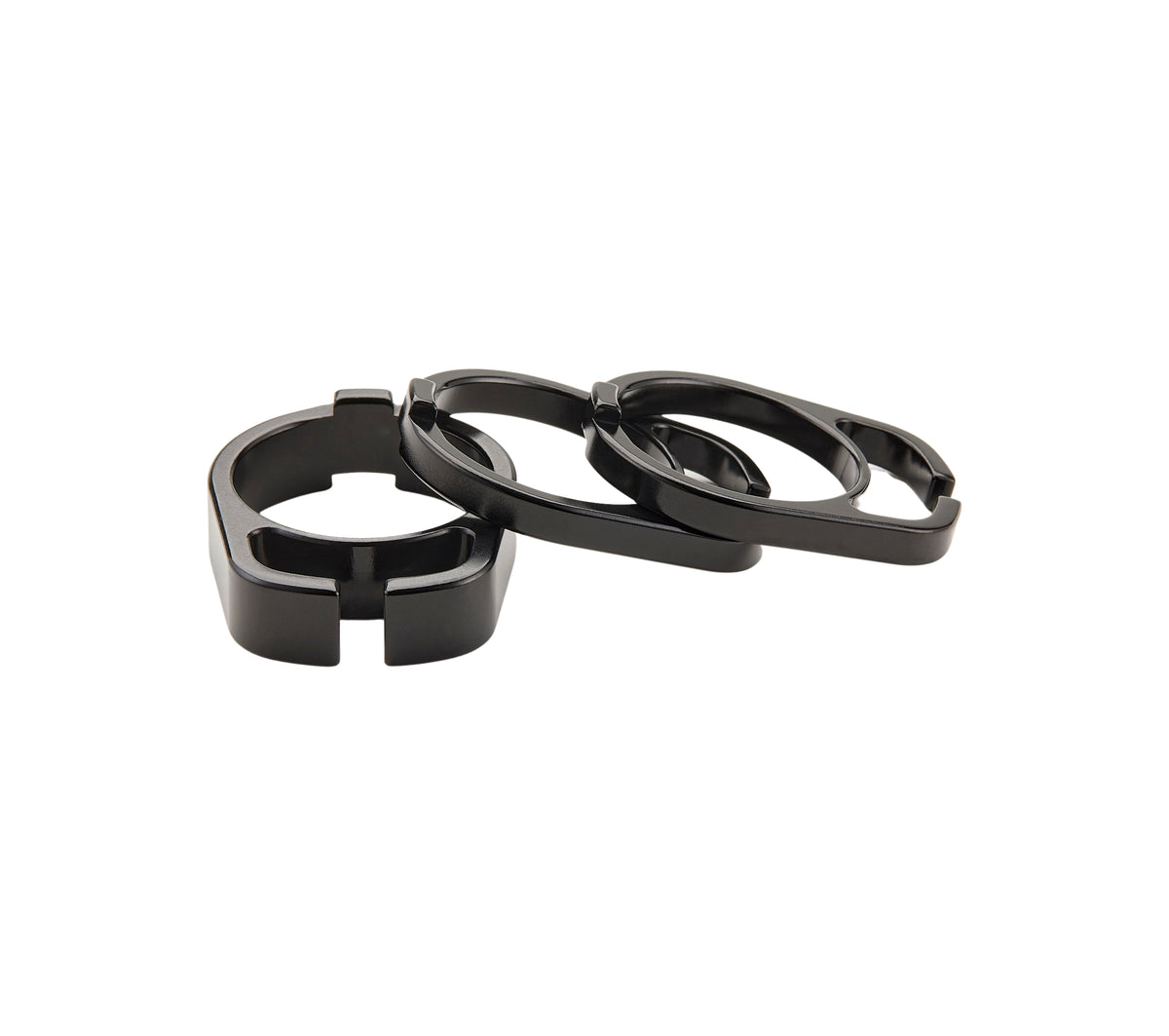 Cane Creek Interlok Headset Spacers in HCR kit (2 x 5mm + 1 x 10mm) - Black (HCR stem only)