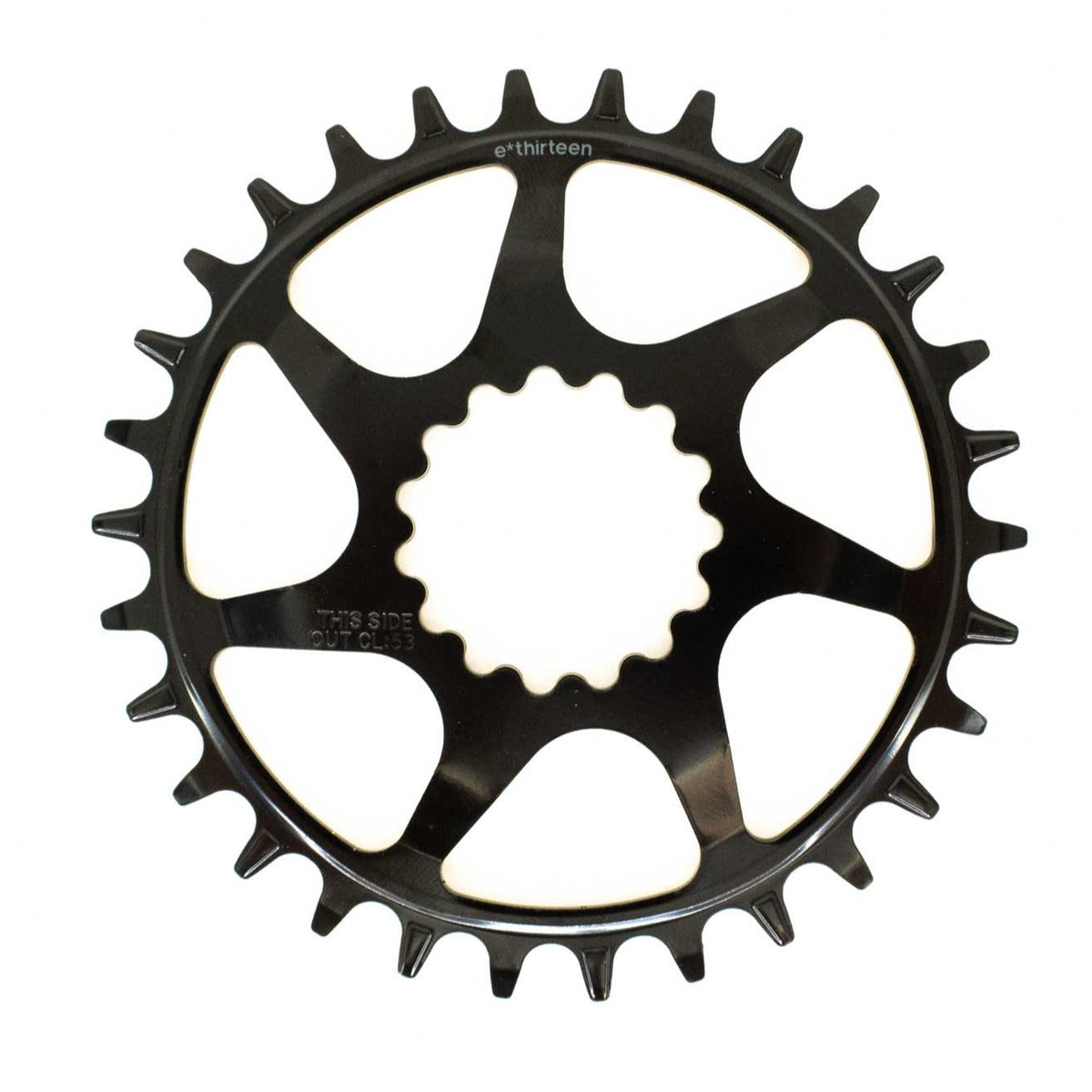 e*thirteen Helix steel direct mount chainring in Black