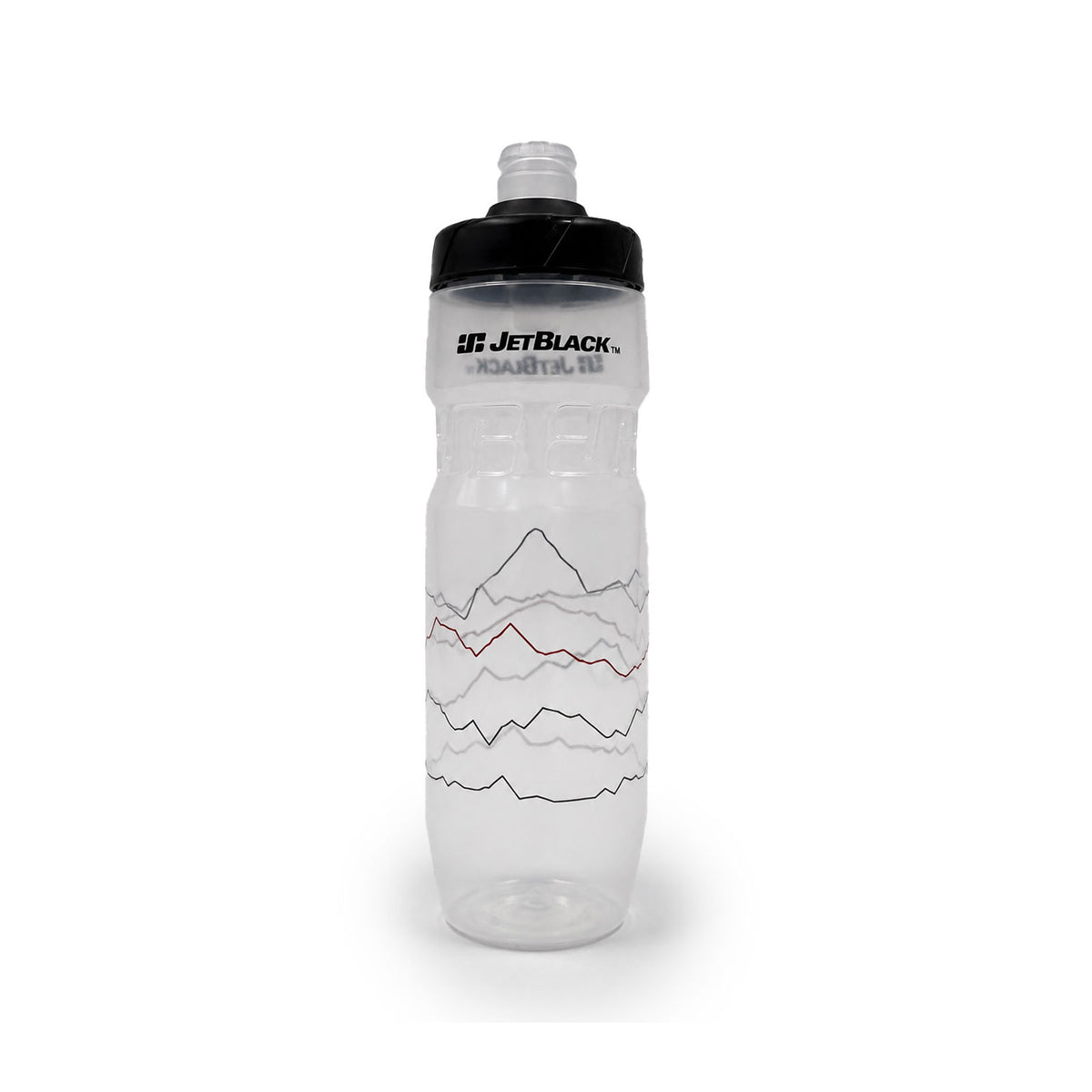 JetBlack Icon bottle 710ml, Clear/Black Lid