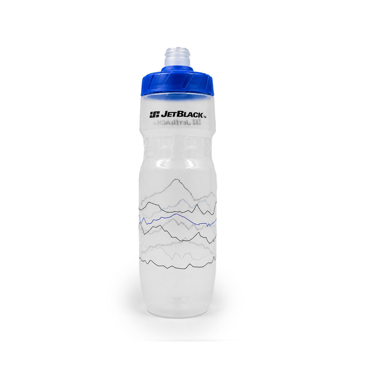JetBlack Icon bottle 710ml, Clear/Cyan Lid