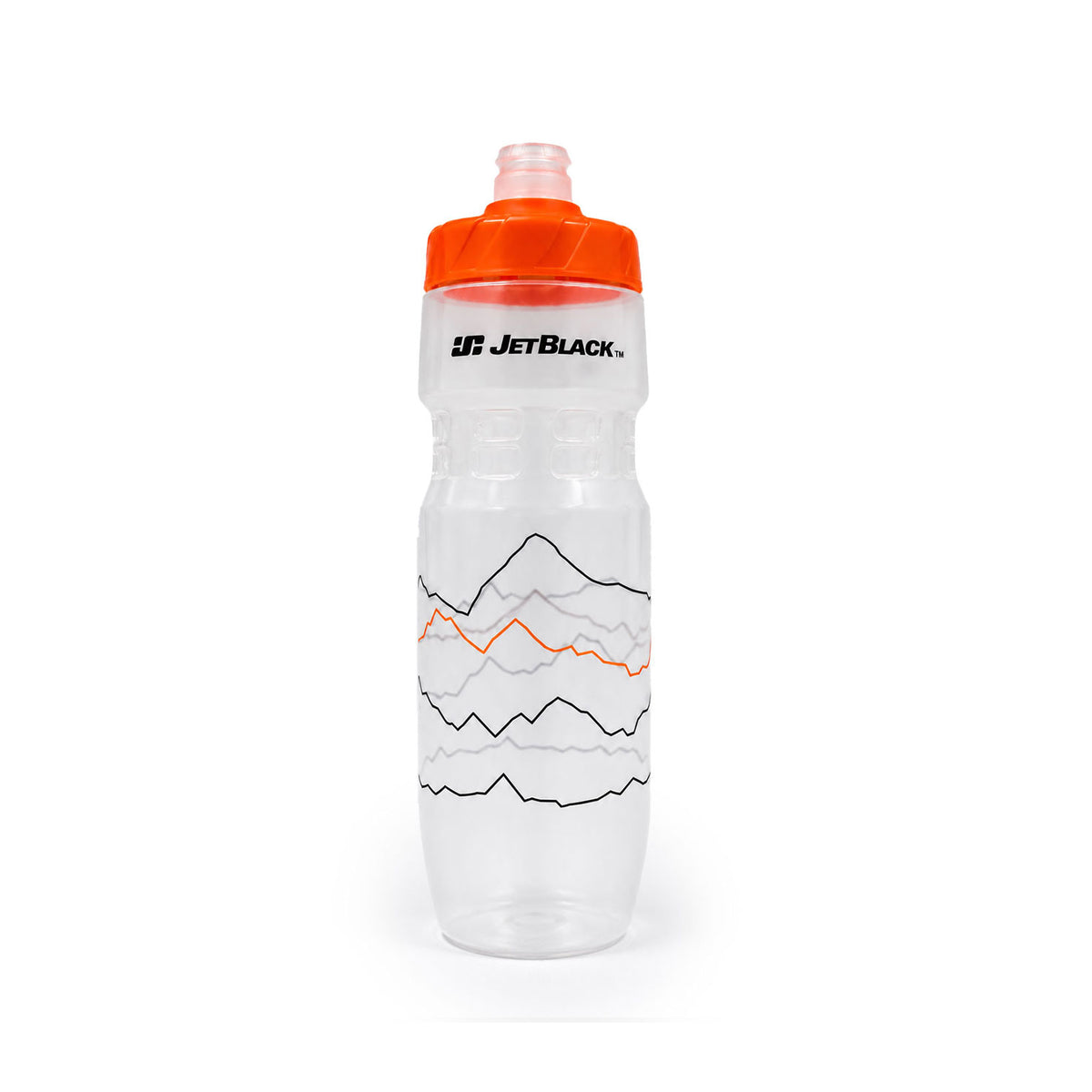 JetBlack Icon bottle 710ml, Clear/Orange Lid
