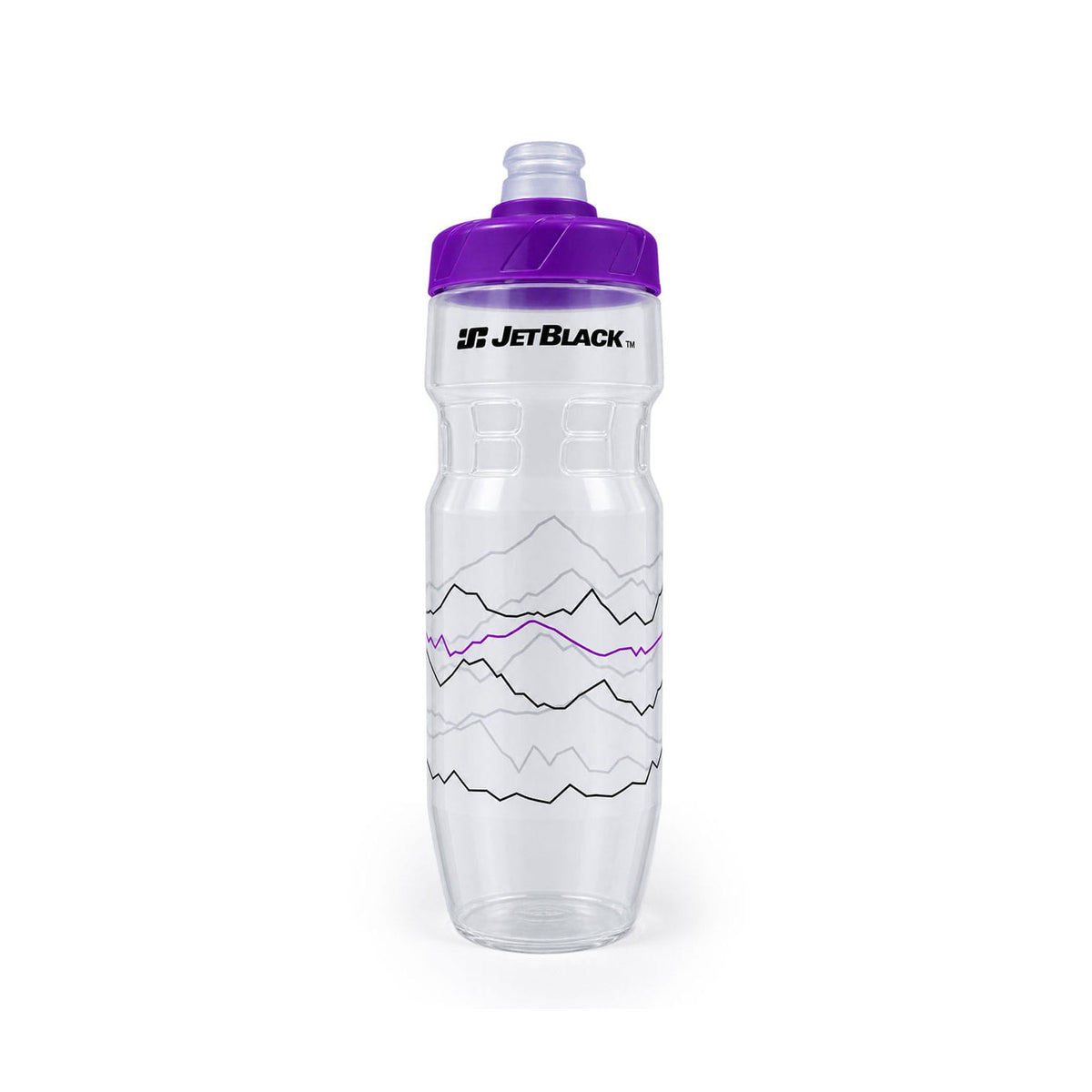 JetBlack Icon bottle 710ml, Clear/Purple Lid