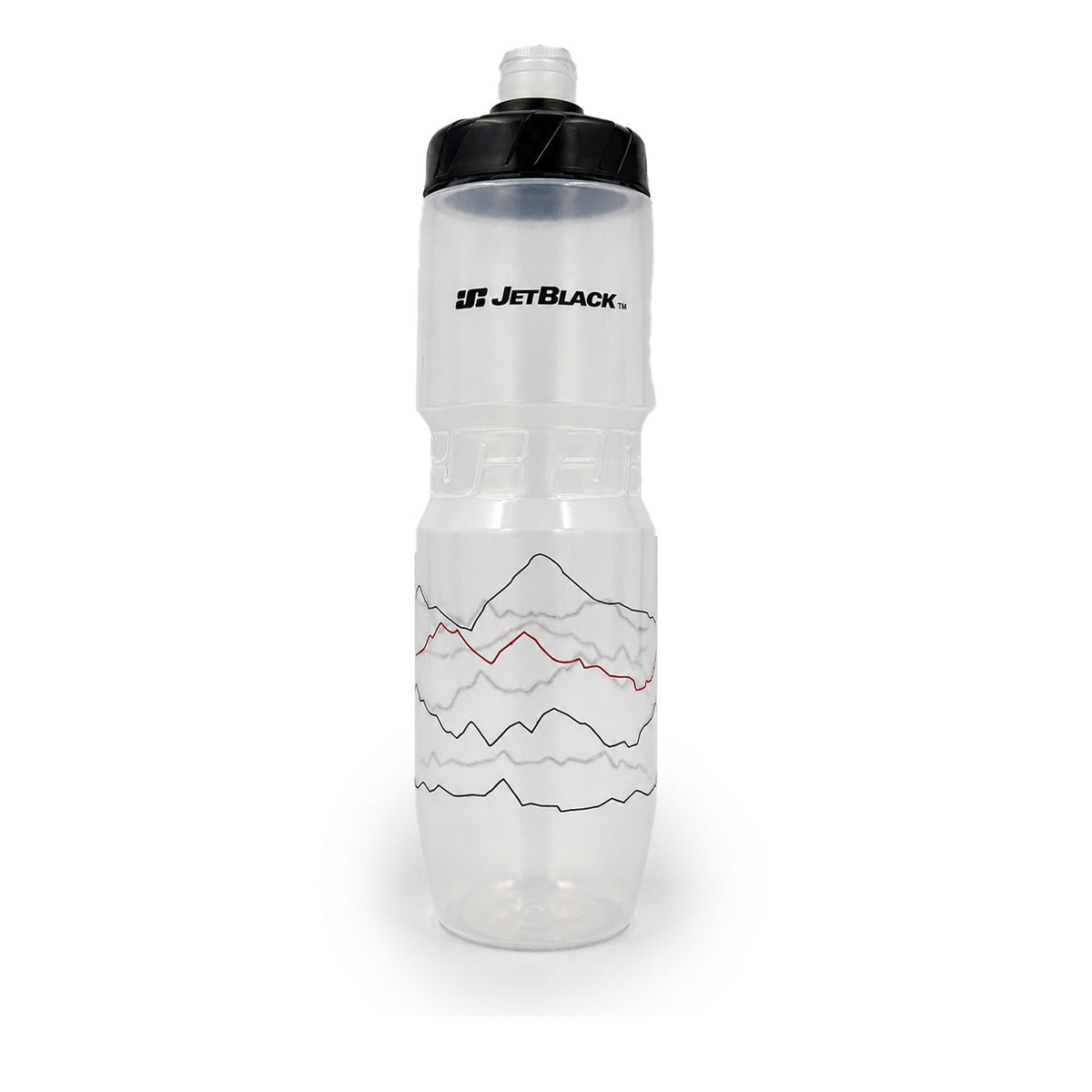 JetBlack Icon bottle 900ml, Clear/Black Lid