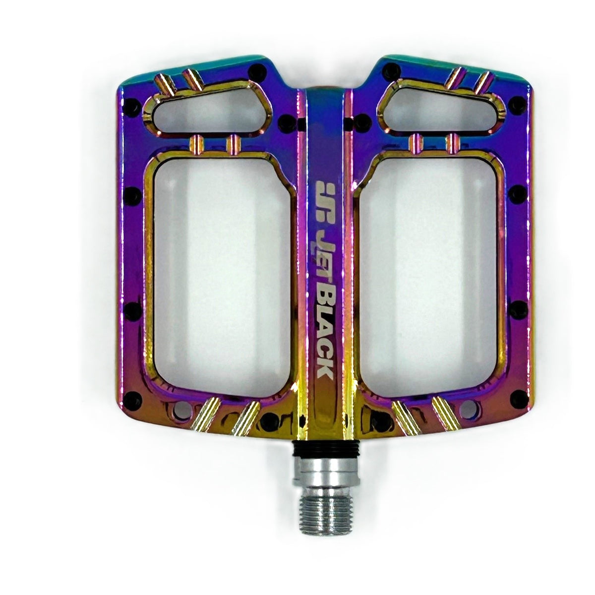 JetBlack Ultralite flat pedals in Oil Slick